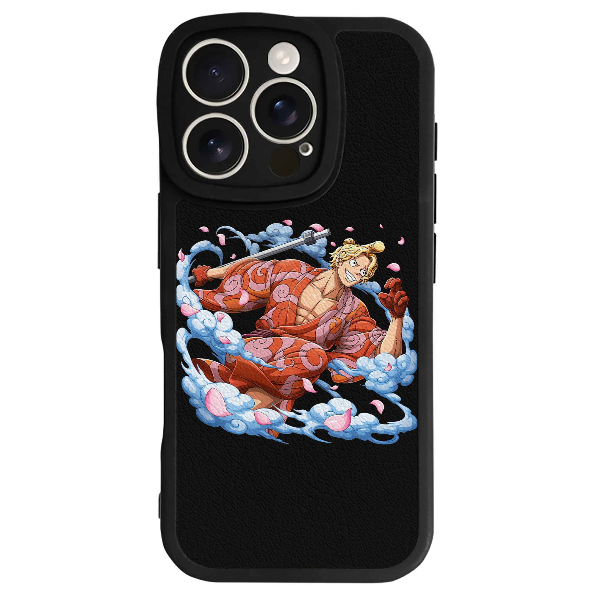 （画像用） ワンピース サンジ ONE PIECE Sanji 【iPhone 16シリーズ対応】シリコンスマホケース（レザー調） 材質：シリコン